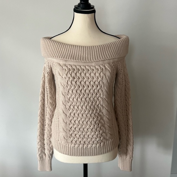 Intermix Adalene Off Shoulder Knit Sweater - Picture 1 of 15